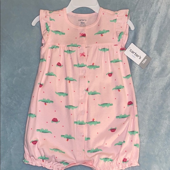 Carter's Other - Carter’s romper alligators turtles size 18 months